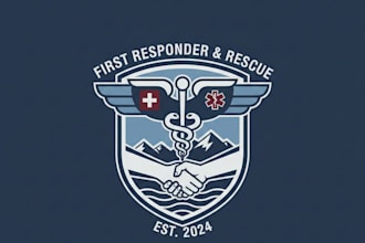 design a 1st responder and rescue logo