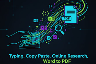do online research and type data