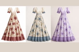 design elegant dresses and fashion illustrations
