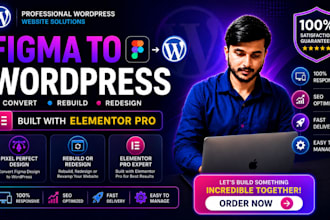 redesign your wordpress website or figma to elementor