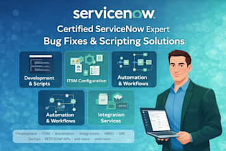 be your expert servicenow developer for bug fixes scripting and custom solutions