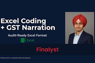 code and format excel transactions with audit ready narration logic