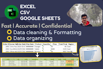 clean,fix error and format your excel or google sheet