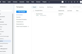 create custom email templates for zoho, html email templates