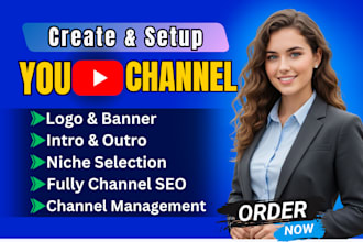 create and setup youtube channel