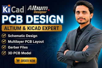 design pcb layout and schematics in altium or kicad