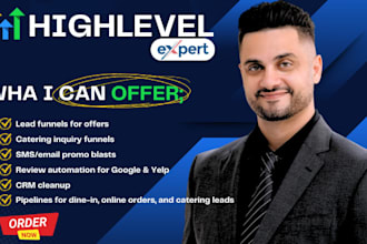 build gohighlevel lead funnel for restaurant and food business