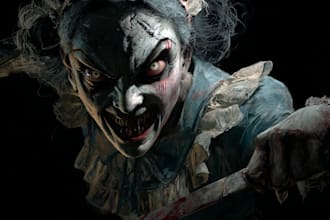draw a fantasy horror character art or horror art