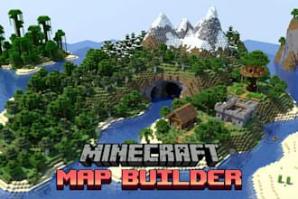 build mincraft map, terrain, city ,spawn ,lobby, base,castle minecraft builder