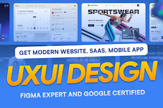design saas, mobile uiux with figma prototypes, user flows