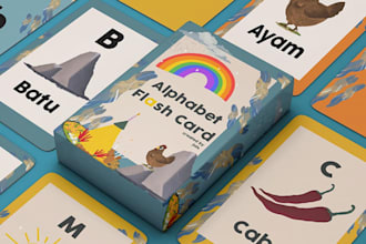 design custom flash card and motivational card game and educational tools