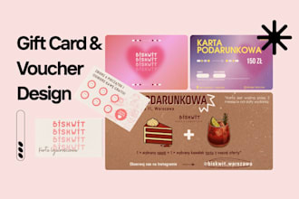 design a gift card, voucher or certificate for your brand