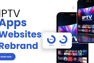 develop iptv app, iptv rebrand, iptv website, live streaming app