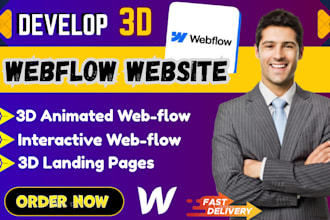 develop 3d animated webflow website 3d shopify store interactive webflow website