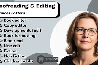 proofread developmental edit format manuscript memoir novel for KDP