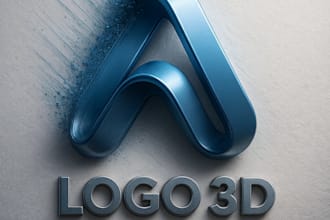 crearé tu logo 3d con calidad premium y entrega rápida