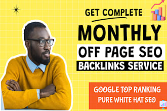 do full monthly SEO backlinks package with authority link building service