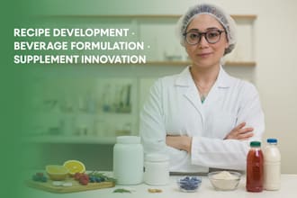 be recipe developer and food scientist for beverage and supplement formulation