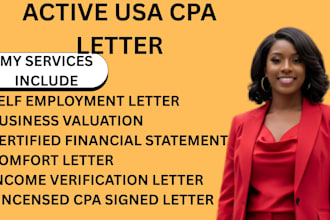 provide active USA CPA letter for sam, sba certification and government contract