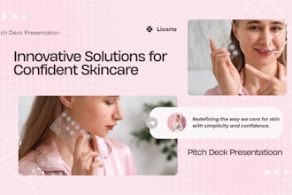 design skincare startup pitch deck cosmetic brand deck beauty clinic deck