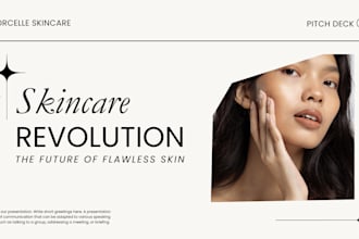 design skincare startup pitch deck cosmetic brand deck beauty clinic deck
