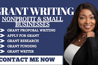 nonprofit grant writing, small business grant writing, grant proposal writing