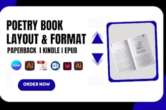 design, format and illustrate your poetry book for amazon KDP