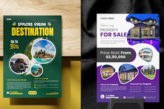 do professional flyer and poster, business, marketing, restaurant, travel flyer