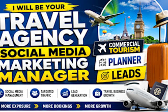 travel agency social media marketing manager commercial tourism planner leads