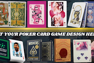 create card game 52 playing card, card illustration, poker card design card deck