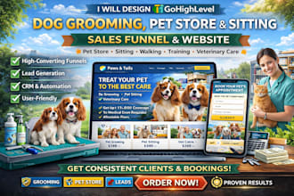 dog grooming website pet store, sitting, walking, training veterinary care leads