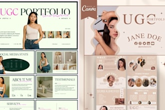 design a high converting ugc portfolio media kit and epk website in canva