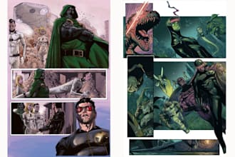 be your comic colorist comic coloring comic book, manga, webtoon comic artist