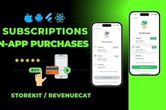 setup in app subscriptions in react native and expo app