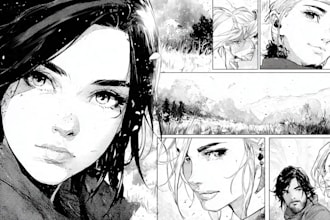 draw professional custom manga page