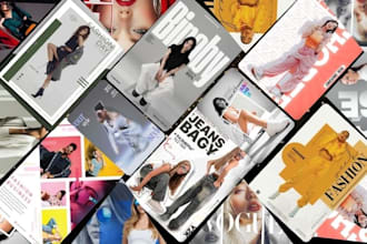 create a trendy clean fashion blog flyer