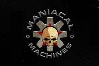 design classic automotive maniacal machines logo