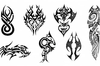 create a profesional tribal tattoo design