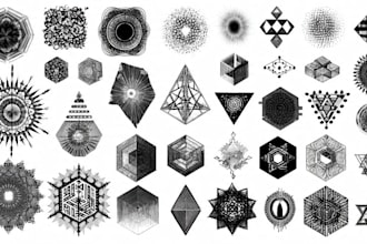 create unique custom geometric tattoo design