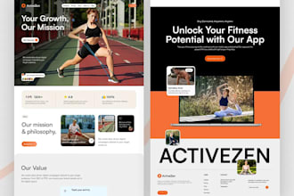 design a custom fitness landing page for lead generation and online sales