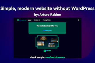 create a simple, modern website without wordpress
