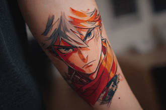 create the coolest anime or manga tattoo design