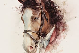 make a custom portrait of your horse