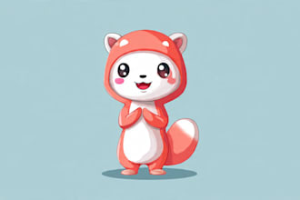 create cute cartoon character mascot or animal