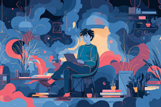 design an awesome flat illustration style in vector