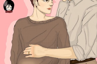 draw your friend pregnant