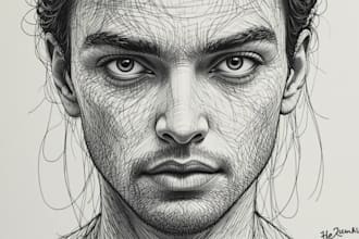 create pen and ink portrait drawings and realistic