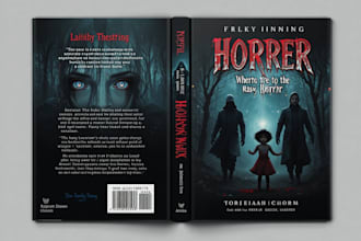 horror book cover design dark thrilling story book cover