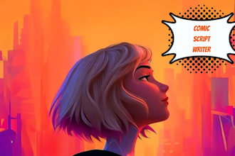 write your comic book script, graphic novel, webtoon, webcomic, manga script