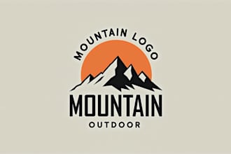 make eye catching mountain logo